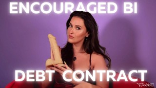 Sophia Truee laat je lul zuigen om schuldcontract af te betalen - Aangemoedigd Bi, Femdom POV, Findom