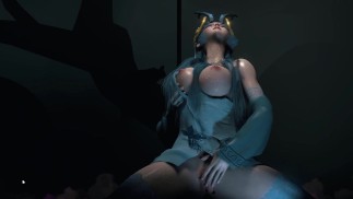 Modelo de cosplay sexy 3D mostra seu corpo perfeito