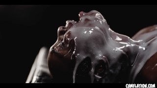 Extreme Interracial Cumflation - Sexy Black dívka Zaawaadi naplněná spoustou CUM uvnitř její kundičky