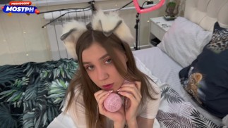 Slutty cat girl tasted master’s dick and gave her pussy