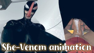 Ich bin Spiderman und ficke Sie Venom mit unglaublich großen Titten und Creampie (Parodie-Animation) - Jazziuu