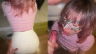 Horny stepmom gets pounded in the kitchen by her perv stepson