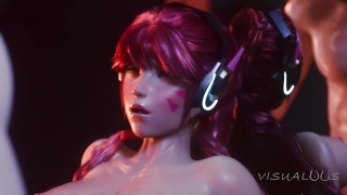 Cute Dva koupelny Sex Kompilace | 3D Hentai karikatura