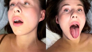 Сum e revirando meus olhos do orgasmo enquanto meu meio-irmão está jogando computador atrás da parede