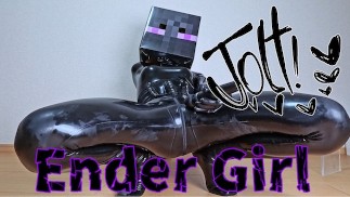 [Cosplay masturbation] Rubber suit in Ender girl costume💕💕💕