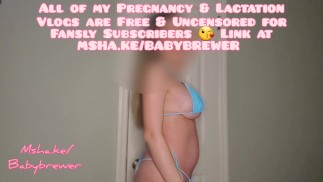 Sexy MILF Zwangerschap en lactatie Vlog - Een van VELE wekelijkse video-updates met Titty melk op Fansly!