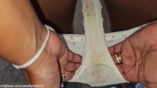 Eating Her Stinky Unwashed Pussy and Asshole after Sniffing Her Dirty Panty