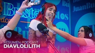 Diavlolilith pelirroja tatuada se besa con su amiga mientras su vagina vibra - Juan Bustos Podcast