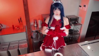 Hinata Hyuga fantasia de Natal Ver. Cosplay