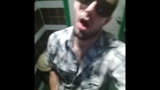 I was caught jerking my huge cock in the bathroom😜