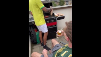 meet for a BBQ and end up fucking on the terrace