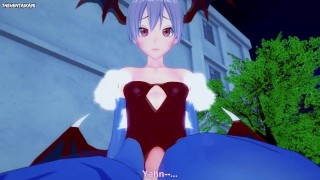 Lilith из Darkstalkers дает вам хентай футджоб от первого лица
