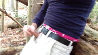 Pego se masturbando na floresta. Eu encontrei este vídeo de mim batendo quando alguém anda em cima de mim.