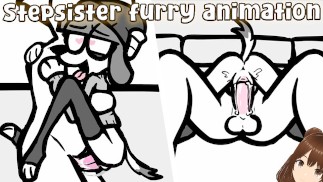 My stepsister finally lets me record porn with her, I cum inside her (Furry animation) - Jazziuu