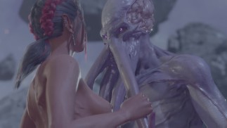 Císařova sexuální scéna s Tiefling Tav (Mind Flayer Form) Baldur's Gate 3 (BG3)