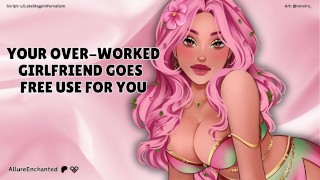 Sua namorada trabalhada vai uso livre para você - ASMR Roleplay
