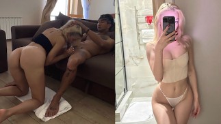 CUMING AUF EINER BLONDINE AUF DEM SOFA