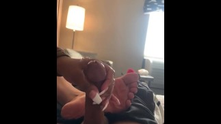 Dirty Talk honění FootJob výstřiky
