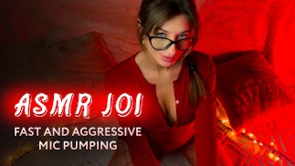ASMR JOI * Твоя сексуальная леди в красном быстрая и агрессивная Mic накачивает твой член * Amy Haze