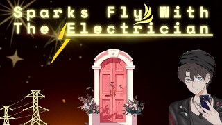 Elektrická oprava Guy jiskří výbuch uvnitř vás
