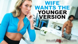 Kinky żona pozwala pasierbowi męża skremować ją przed sobą - TouchMyWife -