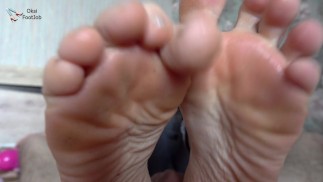 Fetish de pies Fantasy: trabajo de calcetín y final feliz