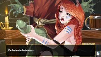 BARBAR S ČERVENOU HLAVOU DÁVÁ PODLOU HONĚNÍ ZELENÉMU SKŘETOVI PÉRU - Delia - Goblin Lord