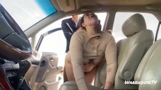 LATINA NEIGHBOR FUCKED HARD IN CAR AFTER ASKING NEIGHBOR FOR FAVOR!