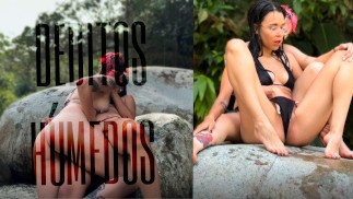 ME CORRO! Que rico se humedecen mis dedos con el cum de mi novia en el río