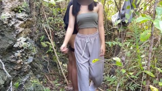 Asian Petite Teen fucked in the woods