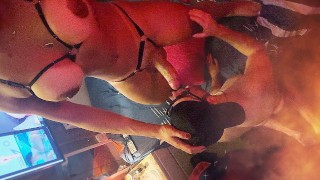 Shemale latina dobry seks czas przed plażą z przyjacielem Podróże Barcelona @sarahfelinats