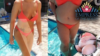 Maillot de bain rétrécissant - Gain de poids rapide avec bbw Casey