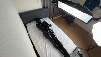 Vacuum bag restraint with gas mask breath play💜
