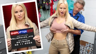 Blonde Milf Slimthick Vic obtiene una búsqueda profunda de la cavidad y corrida facial descuidada - Shoplyfter Mylf