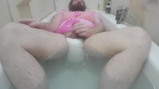 Adult Baby Diaper Sissy Slut ABDL Submissive Gives Sexy Bath Time POV Hot Tries so hard to Edge 1