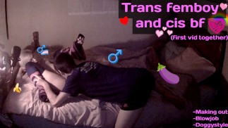 Trans femboy a jeho cis bf; První společné vid !!