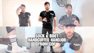 sock & boot handcuffed handjob from cop