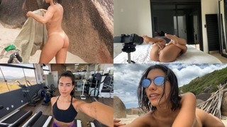 VLOG: um dia conmigo - Praia naturista, Academia, Trabalho