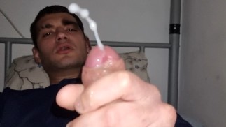 Late night Horny Boy Busts a Nut - Greek Boy Cumshot Video #4