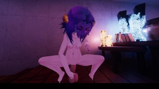 VRChat - Девушка ублажает этот фаллоимитатор, как будто это папин член