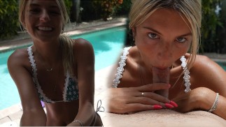 Mon demi-frère pervers est venu sur moi dans la piscine.....