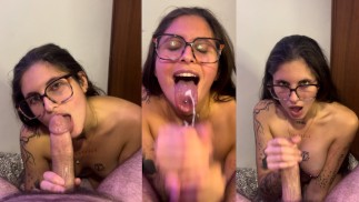 gozada enorme na cara da cadela