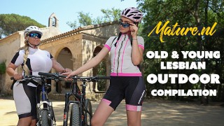 MatureNL - Oude & jonge lesbische buitenseks compilatie