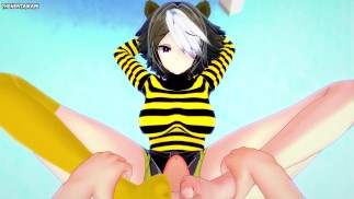 POV Hentai Footjob From Beehunter from Arknights