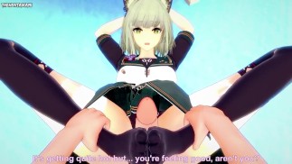 POV Hentai Footjob From Kal'tsit from Arknights
