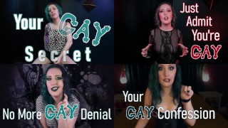 GAY BUNDLE #1 - Preview - 25% Off 4 Gay Confession Clips by Miss Faith Rae with Gay JOI, Homoerotic