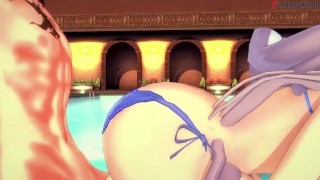 Belfast on bikini fucking on the pool | 3 | Azur Lane | Full & POV on patreon: Fantasyking3