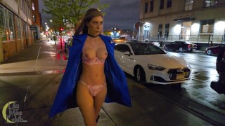 Lily Mae Naked Lingerie in Public