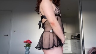 透明ランジェリーベビードールドレス試着! |Venusエネルギー|ヘアリー|ONLYFANS & FANSLY @VENUSENERGY