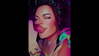 Animovaná kompilace erotických Art kouření